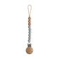 mushie 100% Silicone Baby Pacifier Clip BPA Free | Eva (Stone)