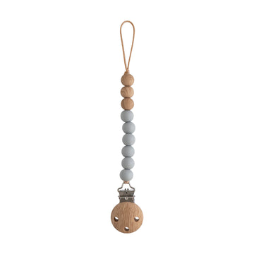 mushie 100% Silicone Baby Pacifier Clip BPA Free | Eva (Stone)