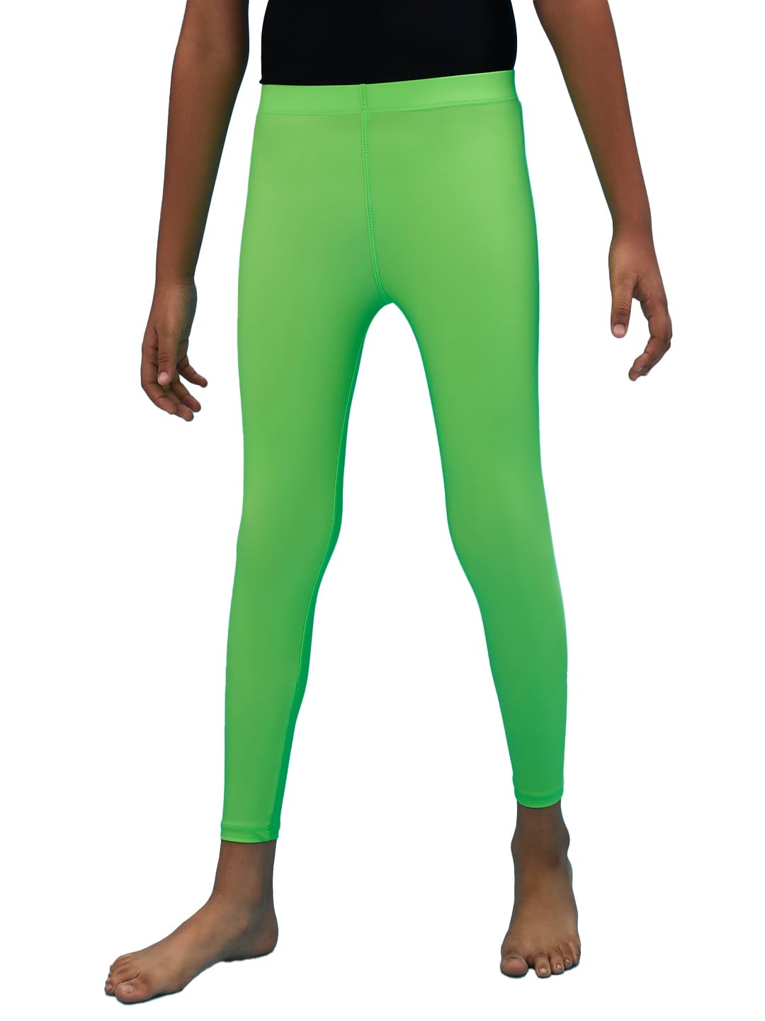 LYCOT Plain Full Tight: Comfortable Compression for Active Lifestyles (in, Age, 2 Years, 3 Years, Fluorescent Green)