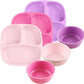 Re-Play Dinnerware Set for Toddlers - Kids Dining Set of 3 Divided Plates and 3 Snack Bowls - Dishwasher/Microwave Safe - Made i