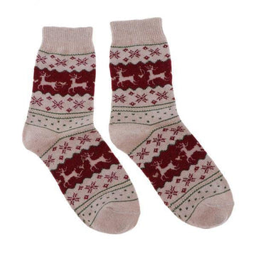 Calandis? 2Xwool Blend Cozy Crew Socks Causal Winter Christmas Ankle Socks Khaki | Socks | Hosiery & Socks | Womens Clothing | C