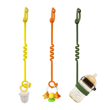 Toy Straps For Baby - 3 Pack Adjustable Silicone Toy Straps For Baby And Sippy Cup Straps For Strollers, High Chairs, Cribs, Car