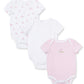 Little Me Baby Bunnies 3 Pack Bodysuit, White/Multi, 9 Months