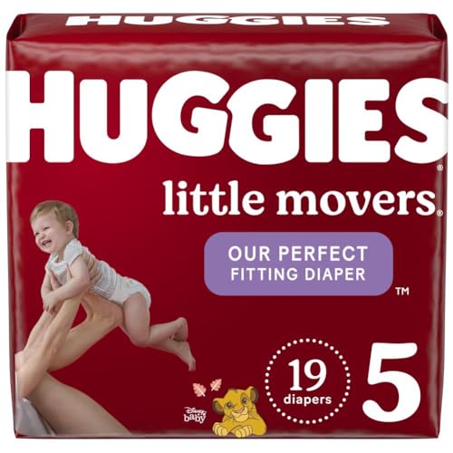 Baby Diapers Size 5 (27+ Lbs), 19 Ct, Huggies Little Movers
