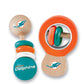Baby Fanatic Wood Rattle 2 Pack - NFL Miami Dolphins - Officially Licensed Baby Toy Set