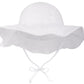Simplikids Upf 50+ Uv Sun Protection Wide Brim Baby Sun Hat,White2, 0-12 Months