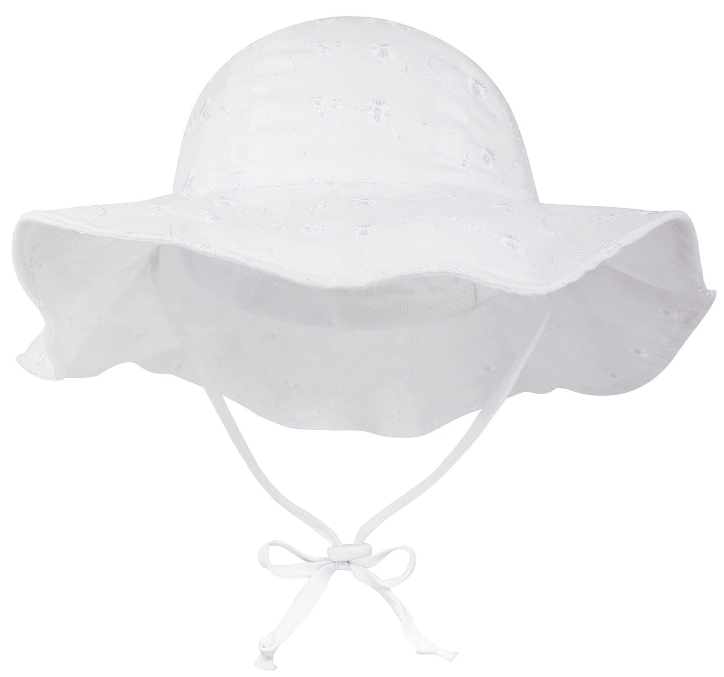 Simplikids Upf 50+ Uv Sun Protection Wide Brim Baby Sun Hat,White2, 12-24Months