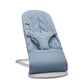 BabyBjrn Bouncer Bliss, Blue, Woven, Petal Quilt | 2-in-1 Adjustable Baby Bouncer Seat and Toddler Chair, Newborn to Toddler (8-