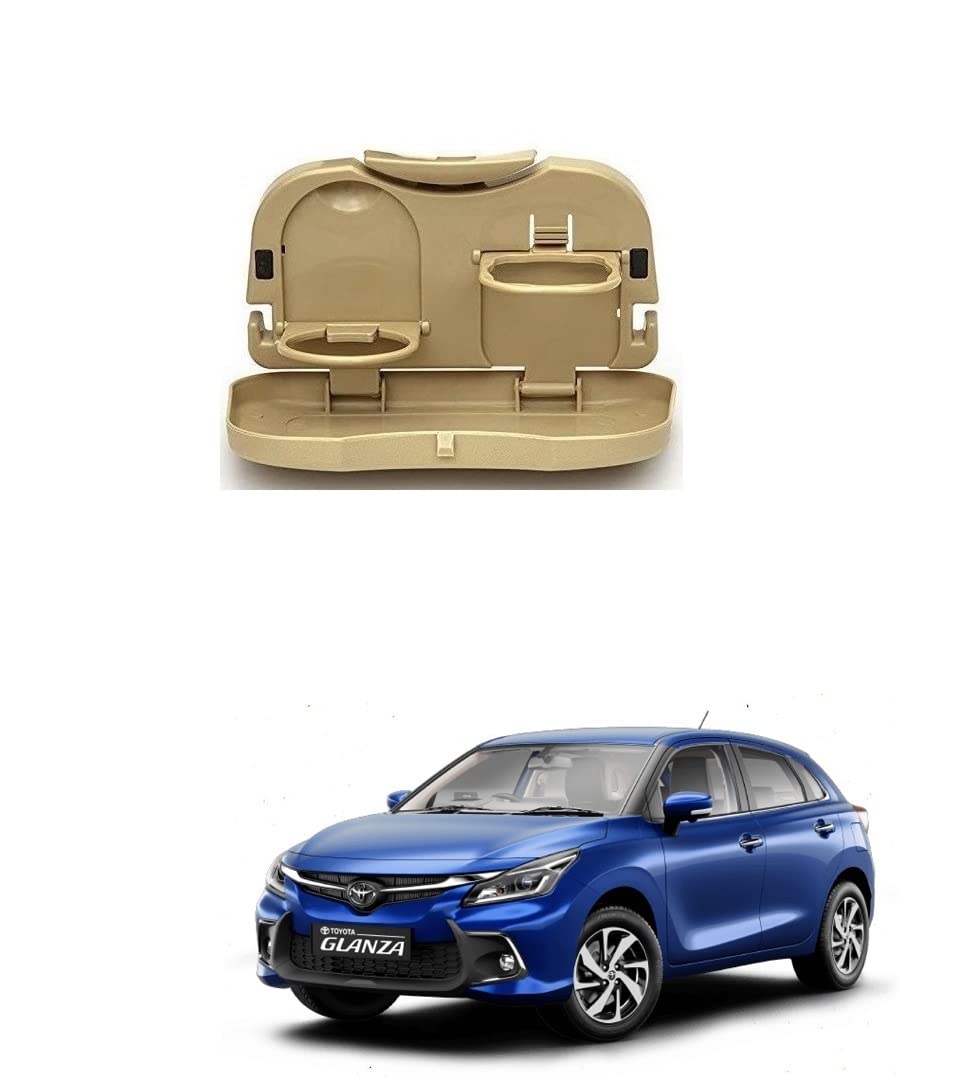 Stylish Foldable Compact Car Back Seat Tray for Food/Drinks/Cup/Bottle Holder Universal Pack of 1 Suitable for Glanza 2022