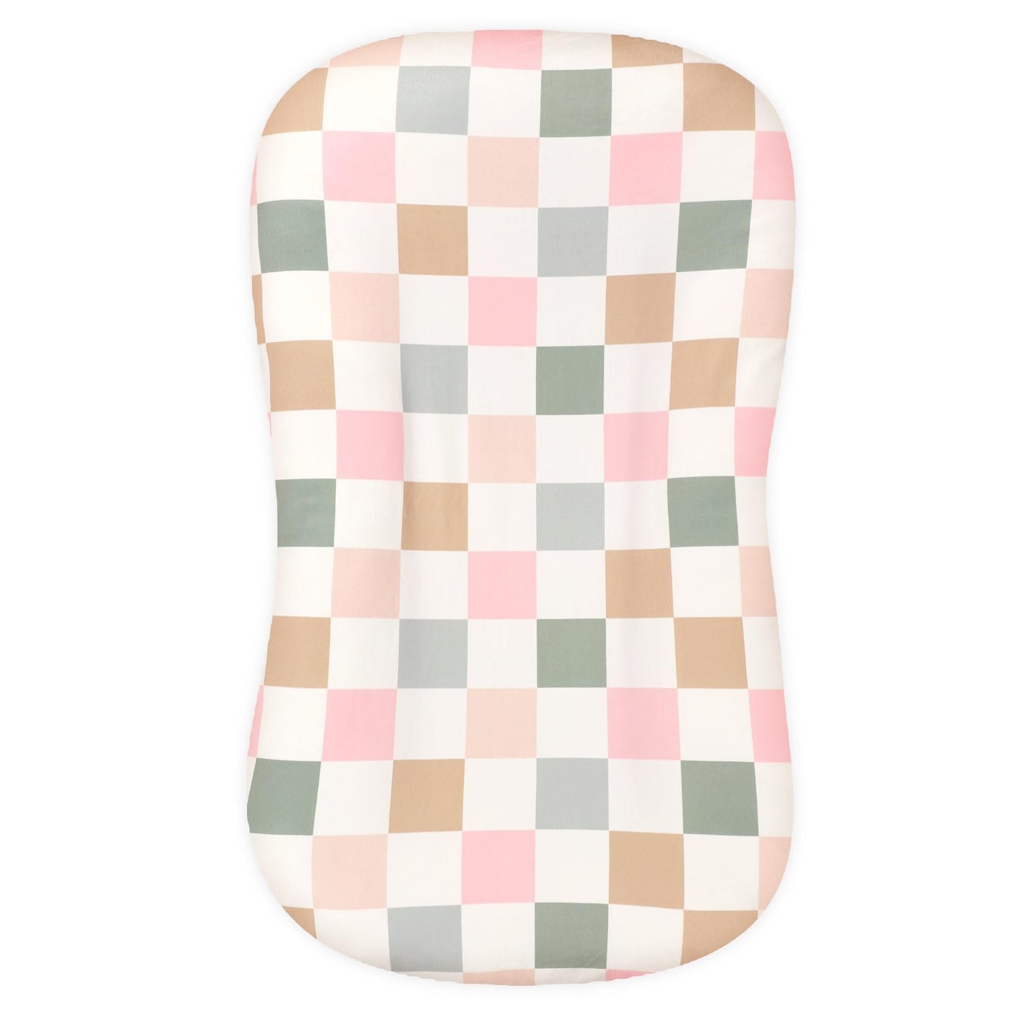 Dilimi Baby Lounger Cover For Boys And Girls, Removable Cover Ultra Soft Comfortable Lounger Slipcover, Colorful Checkerboard (L