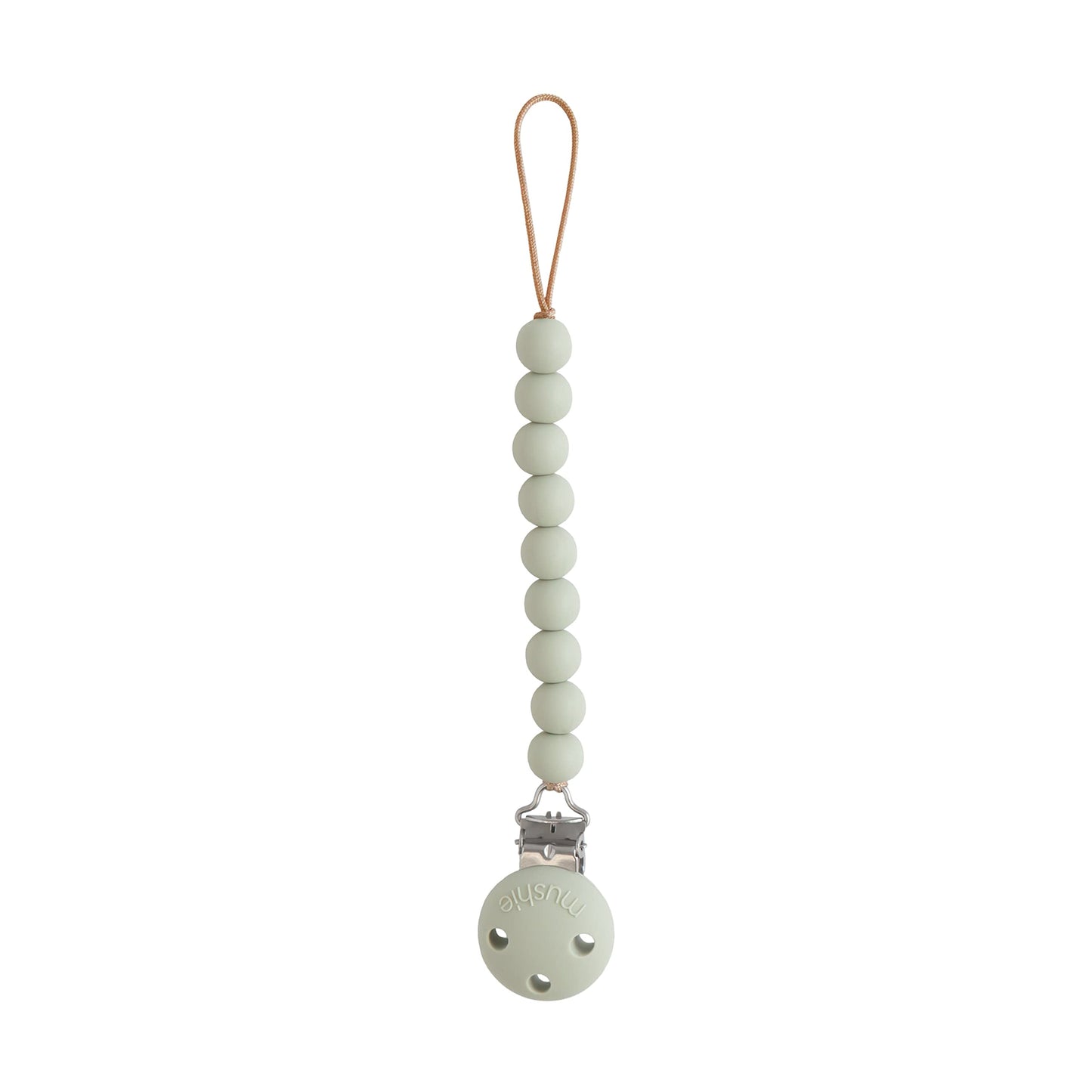 mushie 100% Silicone Baby Pacifier Clip BPA Free | Hera (Sage)