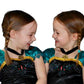 Cokos Box Girls Coronation Dress Princess Costume Necklace Accessory Dress-Up Play Wear Set 3 Years, Amazon Green, 3T