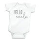 Bump And Beyond Designs Baby-Boys Hello Uncle Shirt Surprise Baby Announcement Leotard White, 0-3 Months
