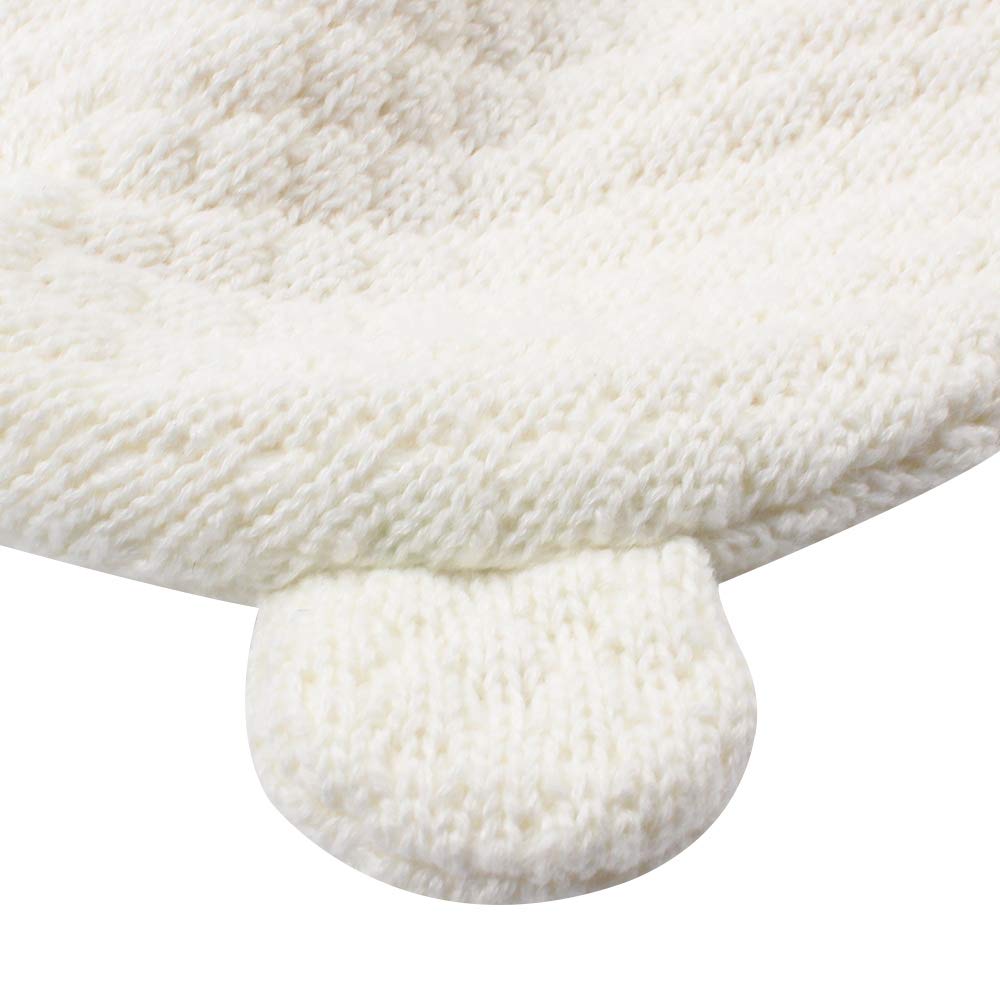 Bavst Baby Beanie Hat For Winter With Earfalp Cute Bear Kids Toddler Girls Boys Warm Knit Cap 0-2Years?White, L