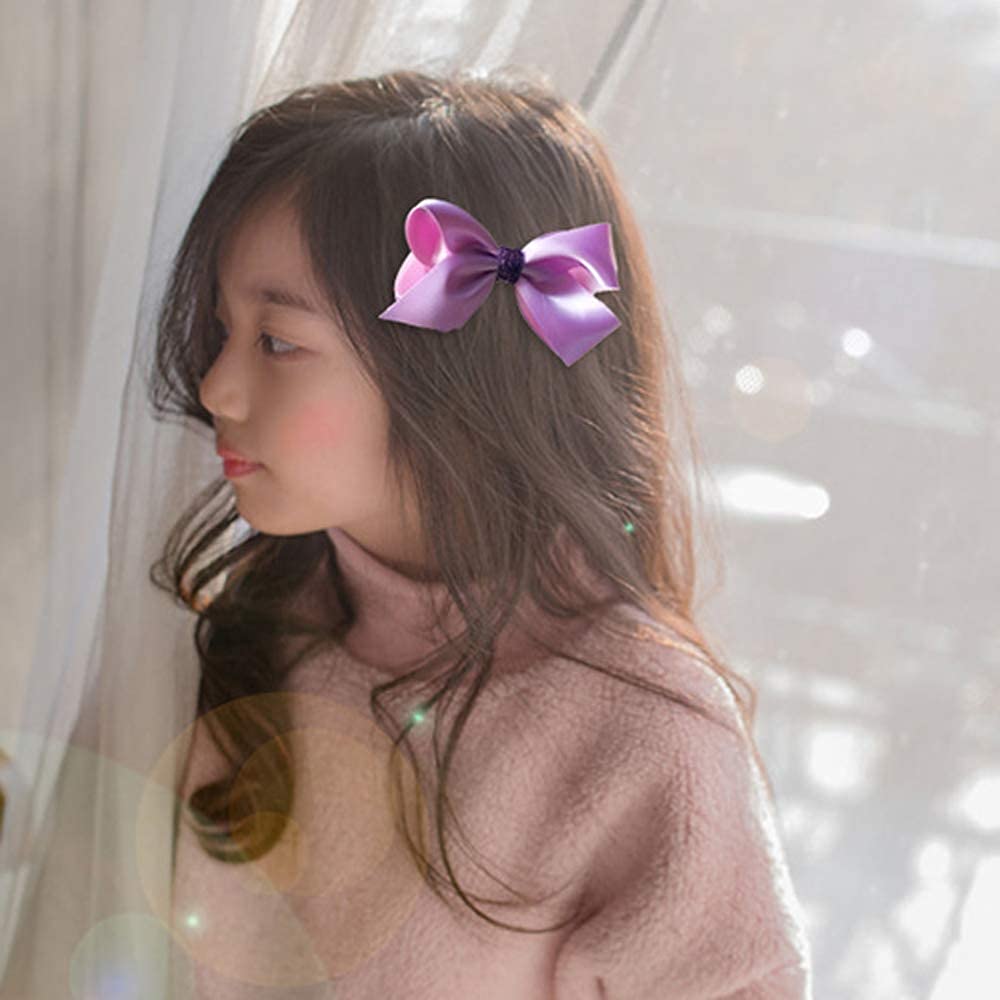 Baby Girl'S Hair Clips Cute Hair Bows Baby Elastic Hair Ties Hair Accessories Ponytail Holder Hairpins Set For Baby Girls Teens