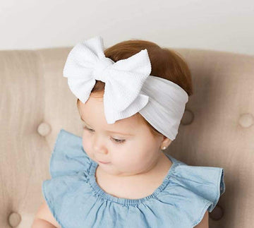 Insowni 8 Pack Big Bow Super Stretchy Nylon Headbands Turban Headwraps Hair Accessories For Baby Girls Toddlers Infants Kids