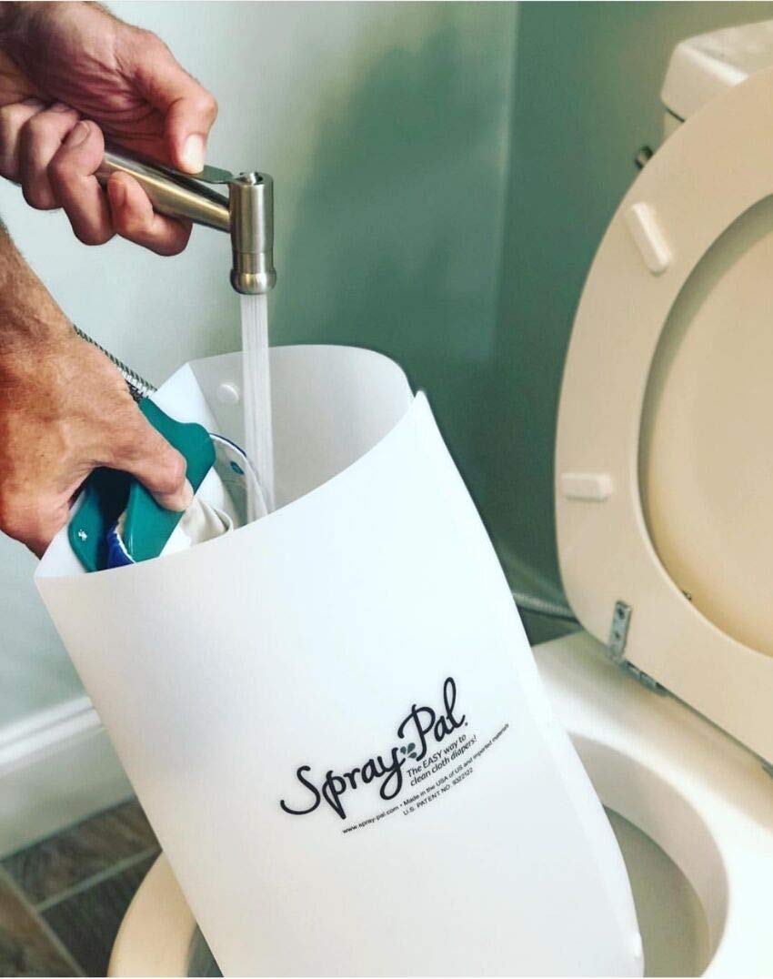 Spray Pal - Original Cloth Diaper Sprayer Splatter Shield - Pre-Rinse Messy Laundry with Diaper Sprayer or Hand Held Bidet - Pre