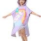 Athaelay Soft Microfiber Swim Cover-Ups For 3 To 10 Years Old Kids Hooded Bath Beach Poncho Towels (Cat, Fits 3-10 Years)