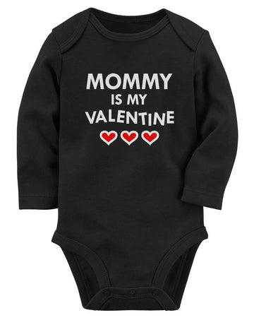 Tstars Valentines Baby Boy Girl Outfit First Valentine'S Day Clothes Mommy Is My Valentine Long Sleeve Infant Bodysuit Newborn B