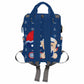 Artsadd Custom Animal Baby Backpack For New Mom Gifts, Personalized Dark Blue Captain Diaper Backpack With Stroller Straps Large