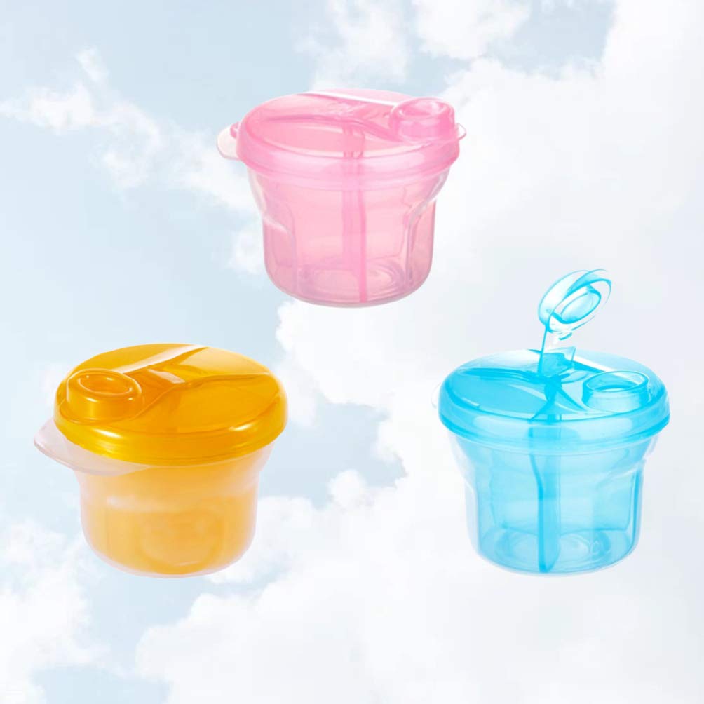 Beavorty Kids Snack Containers 3Pcs Formula Dispenser Milk Powder Portable Travel Container For Infant Toddler Children Snack Co