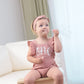 Detigee Baby Girl 1St Birthday Bodysuit Toddler Backless Jumpsuit With Headband (Pink01,12-18 Months)
