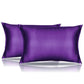 Toddler Pillow Case Cover 2 Pack Silk Toddler Pillowcase Breathable Silky Soft 14X20 Pillowcase Satin Purple Pillow Covers Envel