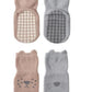 Yanwenx Pack Of 2 NonSlip Socks For 02 Years Baby/Toddler Boys Girls Soft Combed Cotton Socks Animal Motifs Newborn Crew Socks