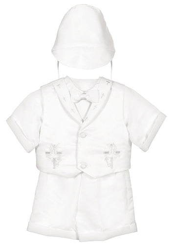 Igirldress Baby Toddler Boys Christening Short Sleeve Set 3-6Mos