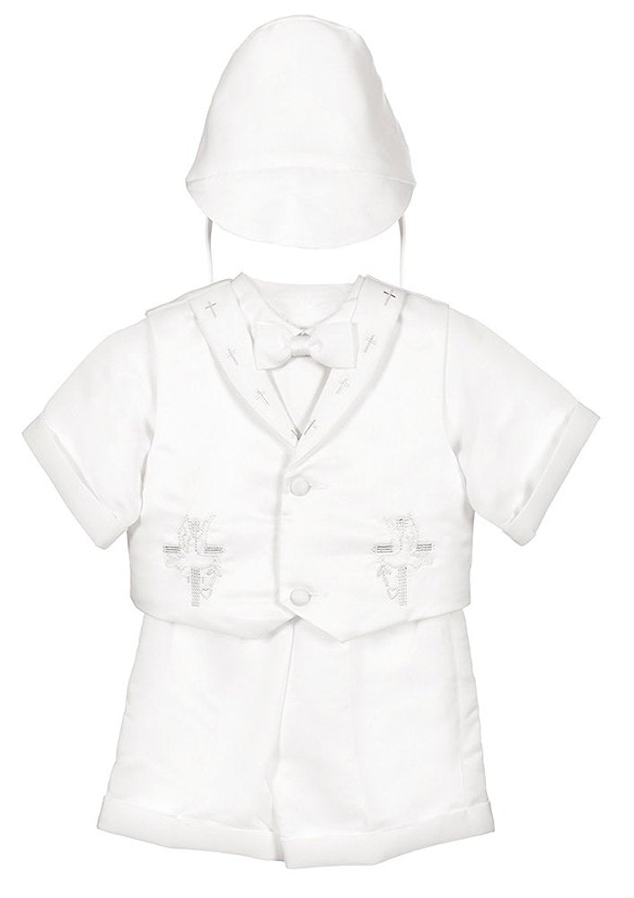 Igirldress Baby Toddler Boys Christening Short Sleeve Set 18-24Mos