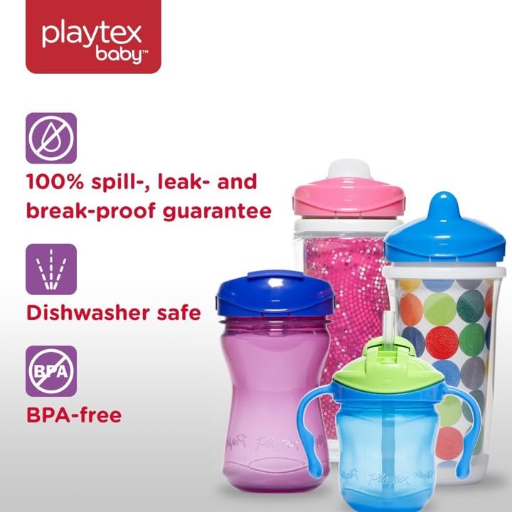 Playtex Baby Sipsters Stage 3 Spout Cups, Spill-Proof, Leak-Proof, Insulated - Blue'S Clues, 9 Oz, 2 Count