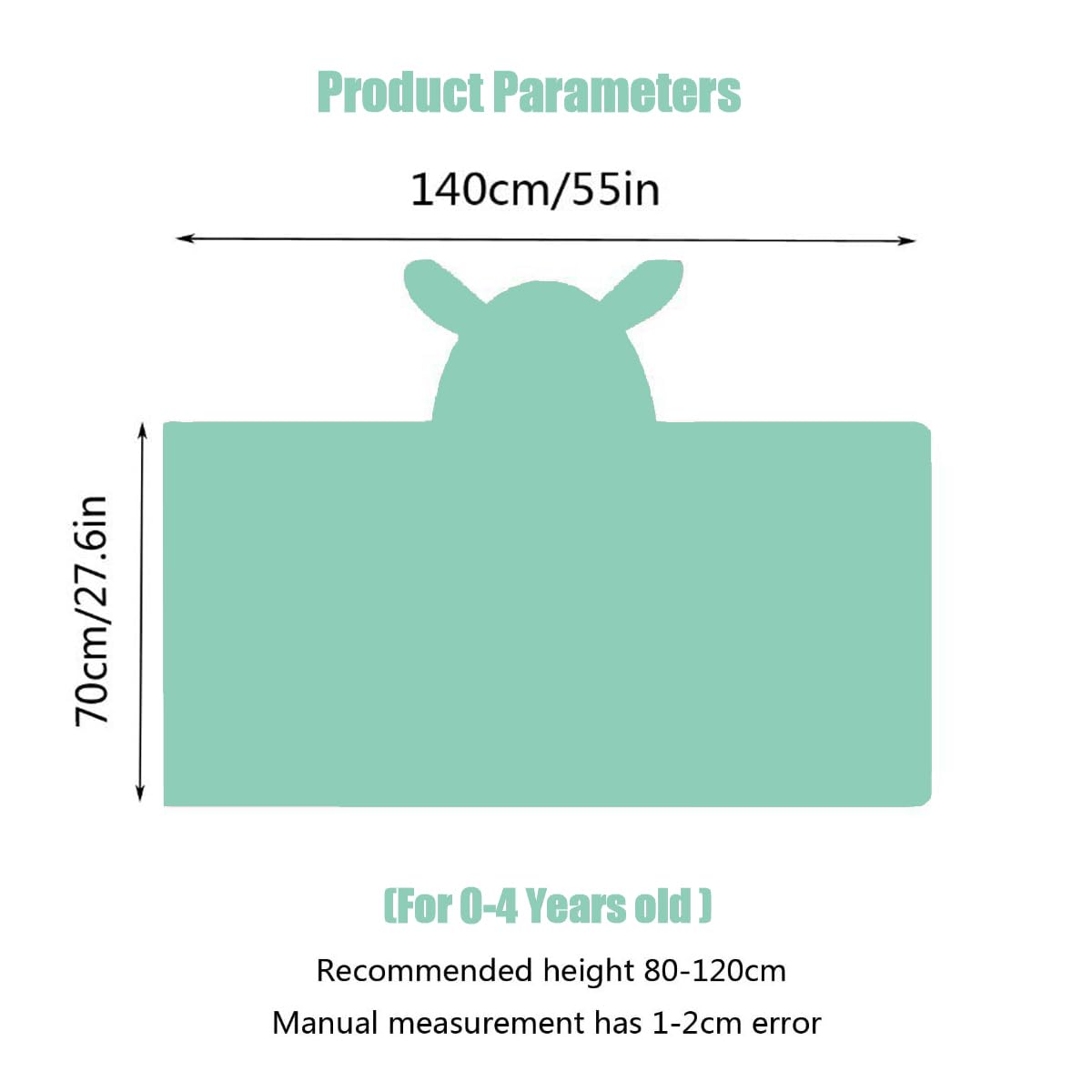 Yebon Kids Hooded Towel Soft Absorbent Bath Towel With Cute Frog Design For Babie, Toddler, Infant Perfect Shower Gifts For Boys