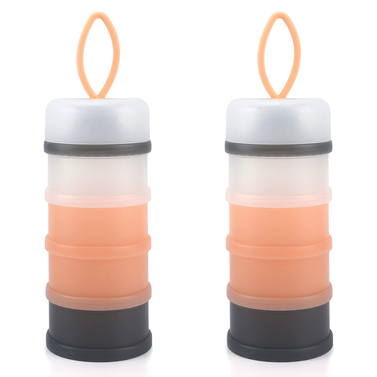 Accmor 2 Pack Baby Formula Dispenser On The Go, Stackable Formula Dispenser Formula Container To Go, Non-Spill Portable Milk Pow