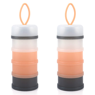 Accmor 2 Pack Baby Formula Dispenser On The Go, Stackable Formula Dispenser Formula Container To Go, Non-Spill Portable Milk Pow