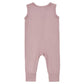 Baby Sleeveless Romper Zipper Toddler Summer Jumpsuit Rayon Outfits Infant Footless Pajamas(Ivory & Purplepink, 6-12M)