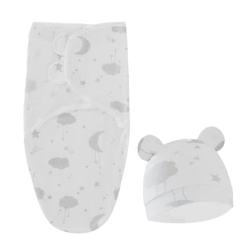 Bnf Newborn Swaddle Wraps Hat Comfortable Swaddle Blanket for Newborn Girls Gifts Moon and Stars Baby | Nursery Bedding | Sleepi