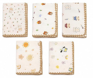 BabyNeeds Muslin Baby Swaddle Blankets, Soft Cotton, Cute Printed Patterns, Pack of 1