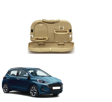 Stylish Foldable Compact Car Back Seat Tray for Food/Drinks/Cup/Bottle Holder Universal Pack of 1 Suitable for Hyundai i10 Grand