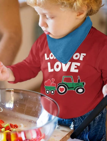 Loads Of Love Boys Valentines Day Shirt Toddler Valentine Long Sleeve Shirts 3T Red