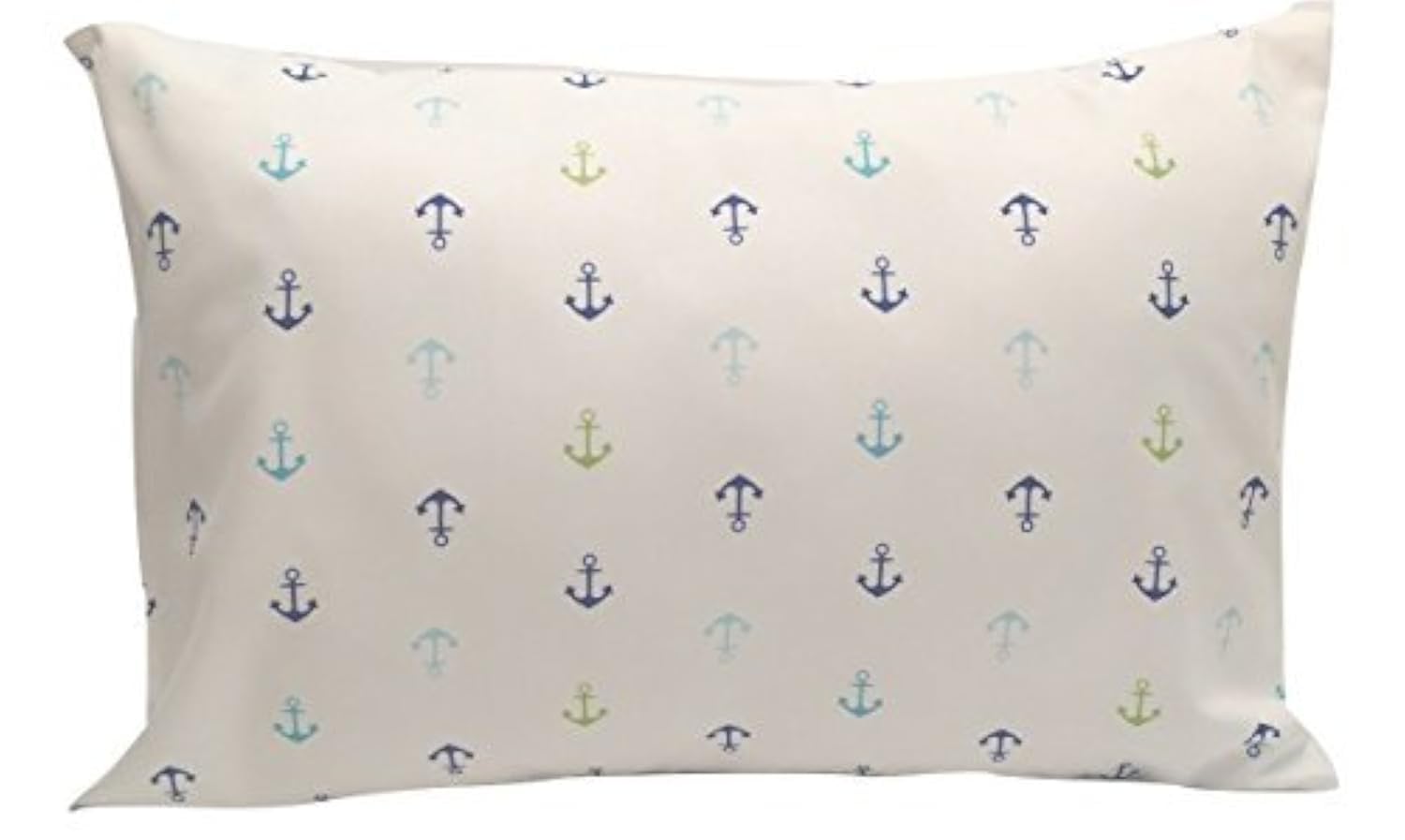 Ella & Max Toddler Pillowcase. Anchor Nautical. Soft & Cuddly. Fits 13X18 & 14X19 Toddler Pillows. Easy To Wash & No Ironing. Ha