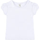 Lilax Baby Girls' Basic Short Puff Sleeve Round Neck T-Shirt 12-18 Months, White