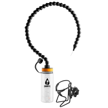 Giraffe Bottle Tower Hands Free Drinking System, Clear Tritan Bottle, With Round Tube Mounted Bottle Holder (Length 36 In / 91 C