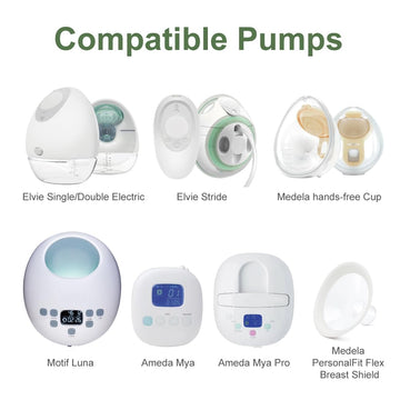 Maymom 17Mm Flange Insert Blue Compatible With Elvie Single/Double Electric, Elvie Stride Cup (24Mm), Compatible With Medela Per