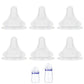 Silicone Nipple for Lansinoh Anti-Colic Baby Bottle, Slow Flow, Size S, 1m+, 6 Count