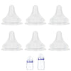 Silicone Nipple for Lansinoh Anti-Colic Baby Bottle, Slow Flow, Size S, 1m+, 6 Count