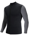 Realon Wetsuits Top Jacket Women Men 2Mm Neoprene Shirt Adult Wet Suit Front Zipper Long Sleeve Tank Swimsuit Thermal Keep Warm