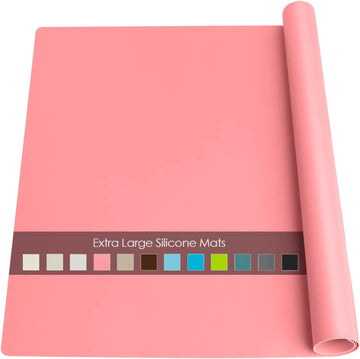 Extra Large Silicone Mats For Kitchen Counter, 27.6'' X19.7'' Silicone Placemats For Kids, Nonstick Silicone Mat For Baking Craf