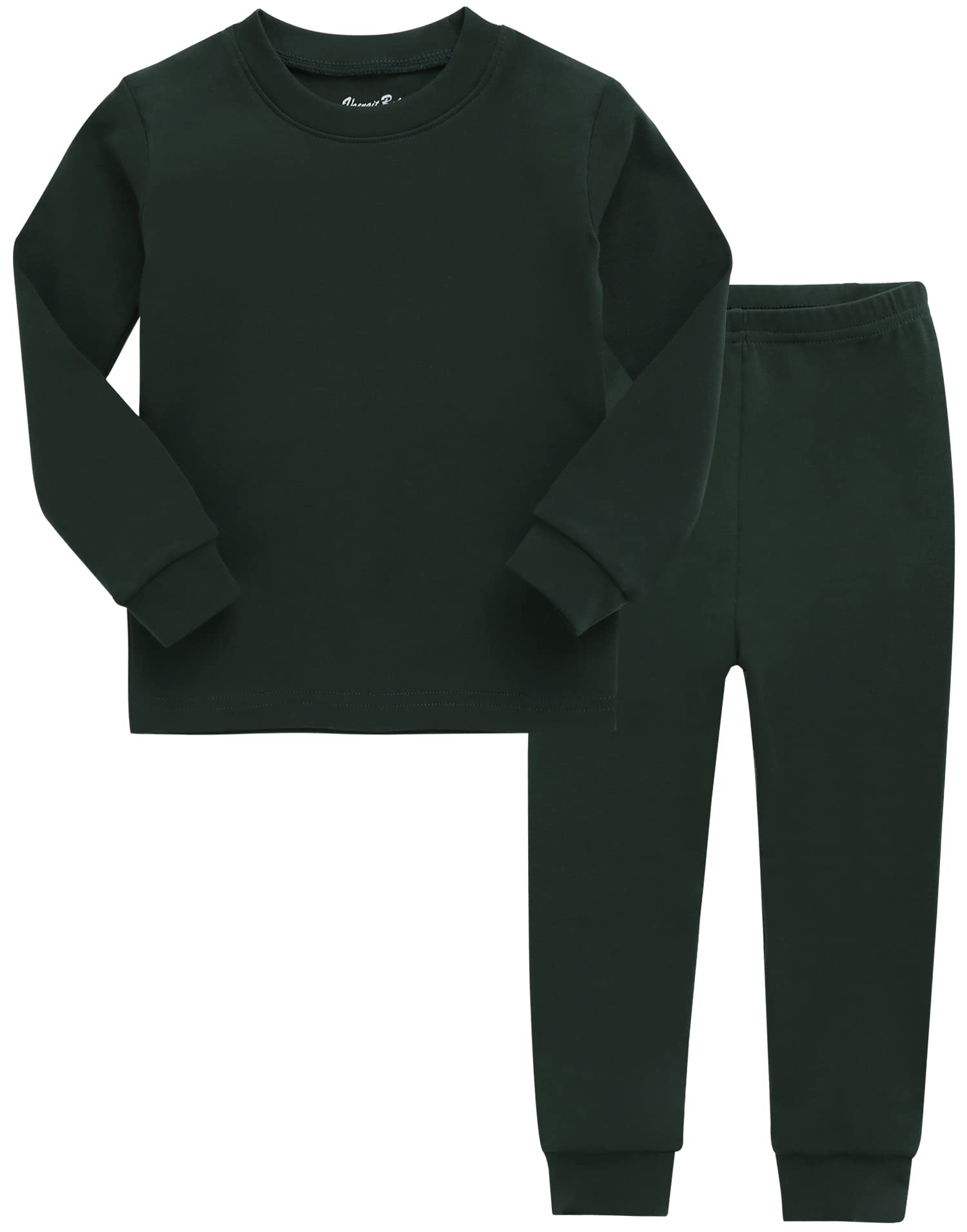 Vaenait Baby Kids Toddler Cotton Sleepwear Pajama Pjs 2Pcs Set Basic Darkgreen J WBBAPB09K3G338Q