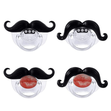 Intatikoo Funny Baby Pacifiers Mustache Pacifier For Babies 0-18 Months Baby Funny Gifts Funny Pacifiers For Boys And Girls Bpa