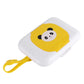 Wet Wipes Storage Box, Baby Wipe Holder Portable Wipes Dispenser Baby Wipes Travel Container For Bathroom Outdoor Use (White&Yel